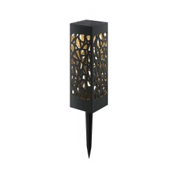 Aigostar - Lâmpada Solar LED 0,006W 1,2V 28,5cm Preta 2700K IP44
