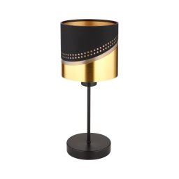 Globo 54046T - Candeeiro de mesa OR 1xE27/40W/230V diâmetro 16 cm preto/dourado