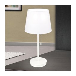 Orion LA 4-1205/1 - Candeeiro de mesa com porta USB LUDWIG 1xE27/40W/230V branco