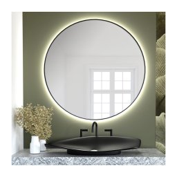 Baltica Design - Espelho LED retroiluminado BRIGHT 15W/230V 4500K Ø 80 cm IP65 preto