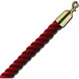 kaiserkraft Cordão de barreira 1,5 m, peças finais em latão, cordão vermelho, Cordão de barreira 1,5 m, peças finais em latão, cordão vermelho. Material de alta qualidade. Aspeto elegante, ideal para museus, exposições ou áreas VIP. Várias cores de cordão