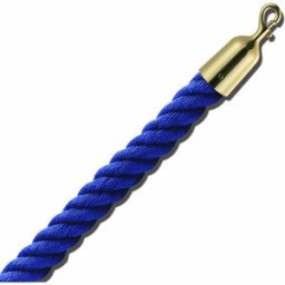 kaiserkraft Cordão de barreira 1,5 m, peças finais em latão, cordão azul, Cordão de barreira 1,5 m, peças finais em latão, cordão azul. Material de alta qualidade. Aspeto elegante, ideal para museus, exposições ou áreas VIP. Várias cores de cordão disponí