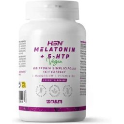 HSN Melatonina + 5-HTP 1,9mg/100mg - 120 tabs - Sono/descanso - Tabletas - 120 Serviços