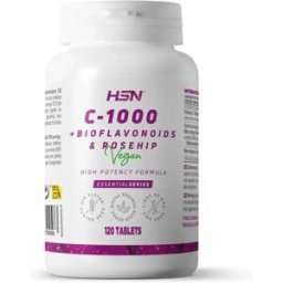 HSN Vitamina C 1000mg + bioflavonoides + rosa mosqueta - 120 tabs - Energizantes naturais - Tabletas - 120 Serviços
