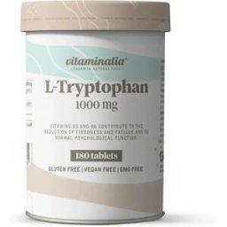Vitaminalia L-triptófano 1000mg + vitaminas B6 & B3 - 180 tabs - Sono/descanso - Tabletas - 90 Serviços