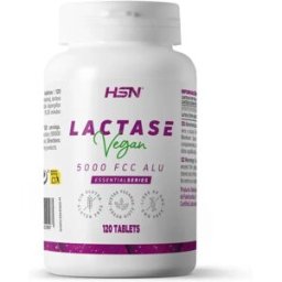 HSN Lactase (beta-galactosidase) 5000 FCC ALU - 120 tabs - Enzimas digestivas - Tabletas - 120 Serviços