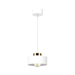Lustre suspenso IGNIA com cabo 1xE27/60W/230V branco/dourado