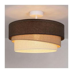 Brilagi - Candeeiro de tecto sobreposto TRIO 1xE27/60W/230V Ø 40 cm castanho/bege/branco