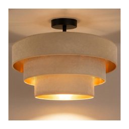 Brilagi - Candeeiro de tecto montado à superfície LUNETA 1xE27/60W/230V diâmetro 40 cm bege/dourado