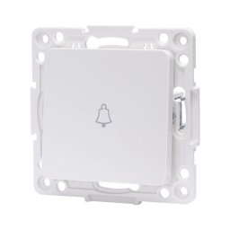 Aigostar - Interruptor simples sem moldura para campainha, branco
