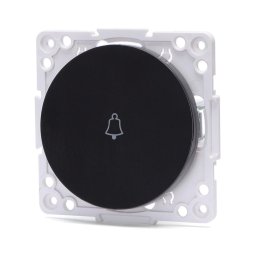 Aigostar - Interruptor simples sem moldura para campainha, preto