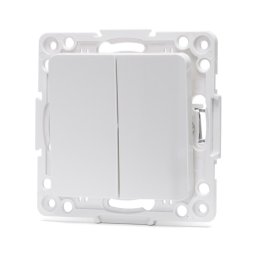 Aigostar - Interruptor duplo sem moldura n.º 6+6 branco