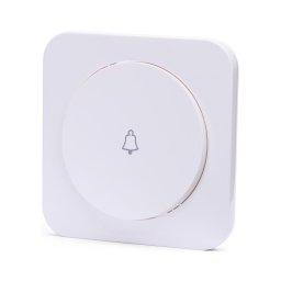 Aigostar - Interruptor simples para campainha com moldura, branco