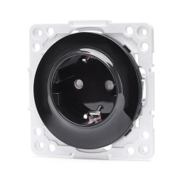 Aigostar - Tomada doméstica sem moldura SCHUKO 250V/16A preta