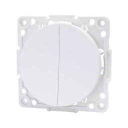 Aigostar - Interruptor duplo sem moldura n.º 5 branco