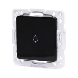Aigostar - Interruptor para campainha sem moldura, simples, preto