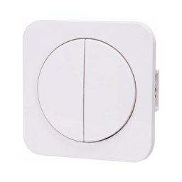 Aigostar - Interruptor duplo com moldura n.º 6+6 branco