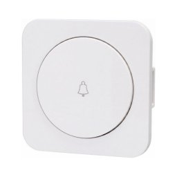 Aigostar - Interruptor simples com moldura para campainha, branco