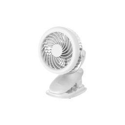 Ventilador de mesa recarregável com clipe 6W/5V 1200 mAh branco
