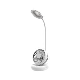 LED candeeiro de mesa regulável com ventoinha LED/2W/5V 6000-8000K 2000 mAh