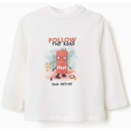 ZIPPY T-shirt de manga comprida com estampado Destiny para bebé menino, branco Branco 6-9 Months