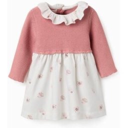 ZIPPY Vestido combinado com estampado floral para recém-nascida, rosa/branco Rosa 1-3 Months