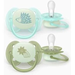 Pack de 2 Chupetas Ultra Soft Night Philips Avent, 0-6M