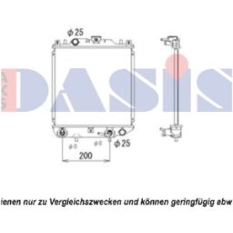 Radiador, arrefecimento do motor AKS DASIS 320051N