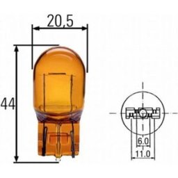Lâmpada Halogen HELLA WY21W Standard 12V, 21W, 10 peça