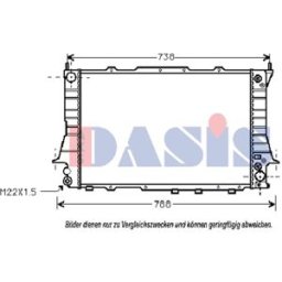 Radiador, arrefecimento do motor AKS DASIS 481730N