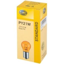 Lâmpada Halogen HELLA PY21W Standard 12V, 21W, 10 peça