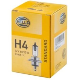 Lâmpada Halogen HELLA H4 Standard 12V, 60/55W, 1 peça