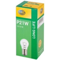 Lâmpada HELLA P21W Long Life 12V, 21W, 10 peça