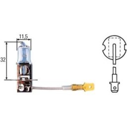 Lâmpada Halogen HELLA H3 Standard 12V, 55W, 1 peça