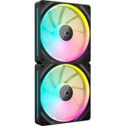 Pack 2x Ventoinhas PWM iCUE LINK LX140 RGB E 140mm (Preto) - CORSAIR