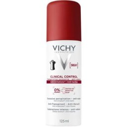 Vichy Laboratoires Clinical Control spray antitranspirante para mulheres, para pele sensível, sem álcool 125 ml