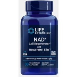 LIFE EXTENSION NAD+ CELL REGENERATOR AND RESVERATROL 30 CAPSULAS