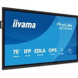 IIYAMA 75" STYLISH IFP, (EDLA)/ANDROID 14,8 CORE SOC, 8/128GB, 40-PTS, UHD VA, NFC, PIR , MM 2X20W +20W SBUW, 8-ARRAY MICRO, 2XHDMI, HDMI-OUT, DP, USB-C100W PD/ MINI-JACK / OPT.OUT, 550CD/M2, L/S MODE, AG GLASS, LAN, WIFI6, BT5.0/IIWARE, PC SLOT,800 - 14
