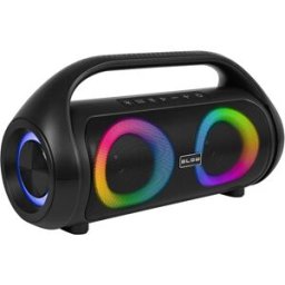 Coluna Portátil SOUNDWAVE Bluetooth 2x 3" 80W FM/TWS/AUX/USB/SD/MIC RGB (IPX5) - BLOW