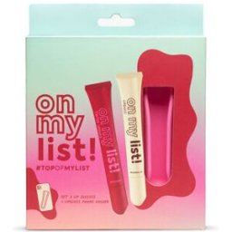 Beauty List Set Holder & Lip Gloss Vanilla and Cherry 1 un