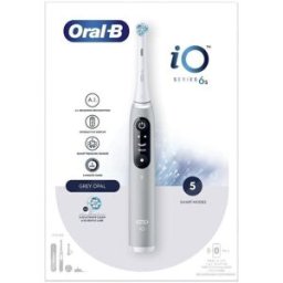 Escova de Dentes Oscilante Rotativo Braun Oral-B iO 6S 5 Modos 2 Cabeças Sensor de Pressão Temporizador Estojo