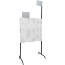 eurokraft pro Divisória de organização , móvel, 2 placas perfuradas, 2 chapas lisas, 4 rodas orientáveis, Divisória de organização, móvel, 2 placas perfuradas, 2 chapas lisas, 4 rodas orientáveis. Mudança de localização flexível. Otimiza fluxos de trabalh
