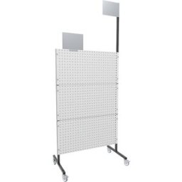 eurokraft pro Divisória de organização , móvel, 3 placas perfuradas, 3 chapas lisas, 4 rodas orientáveis, Divisória de organização, móvel, 3 placas perfuradas, 3 chapas lisas, 4 rodas orientáveis. Mudança de localização flexível. Otimiza fluxos de trabalh