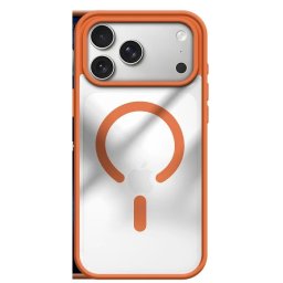 Capa Iphone 17 Pro Max Magsafe Premium Laranjal/Transparente