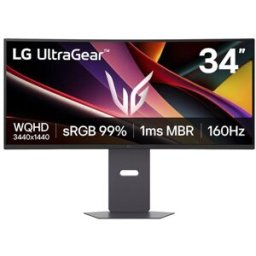Monitor Gaming Ultrapanorámico Curvo LG UltraGear 34G600A-B 34"/ UWQHD/ Multimedia/ 5ms/ 160Hz/ VA/ Regulable en Altura/ Negro