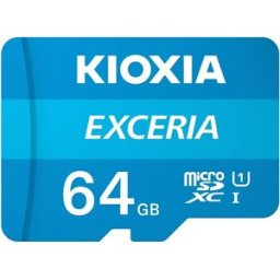 Cartão de Memória Exceria 64GB MicroSDXC UHS-I Classe 10 + Adaptador - KIOXIA