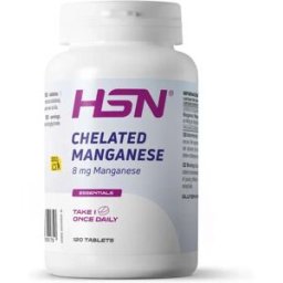 HSN Bisglicinato de manganês (8 mg manganês) - 120 comprimidos - Minerais - Tabletas - 120 Serviços