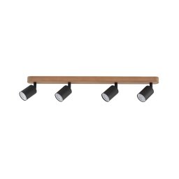 Foco TOP WOOD 4xGU10/10W/230V preto/madeira