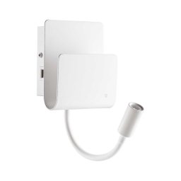 Ideal Lux - Foco de parede LED PROBE LED/9,5W/230V USB branco
