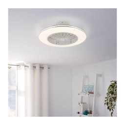 Eglo 35142 - Ventilador de teto LED regulável LOVISCA 3xLED/12,6W/230V Ø 55 cm branco + comando à distância